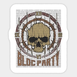 Bloc Party Vintage Skull Sticker